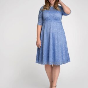 Kiyonna Womens Plus Size Lacey Cocktail Dress