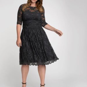 Kiyonna Womens Plus Size Luna Lace Dress