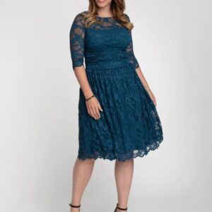 Kiyonna Womens Plus Size Luna Lace Dress