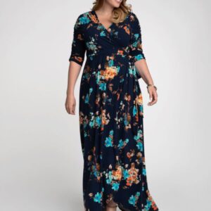 Kiyonna Womens Plus Size Meadow Dream Maxi Dress