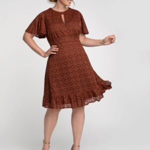 Kiyonna Womens Plus Size Middleton Lace Dress