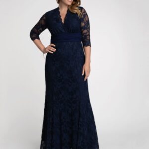 Kiyonna Womens Plus Size Screen Siren Lace Gown