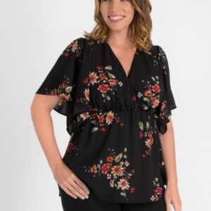 Kiyonna Womens Plus Size Seaside Serenade Top