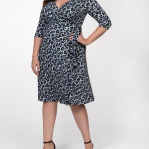 Kiyonna Womens Plus Size Sweetheart Knit Wrap Dress - Sale!