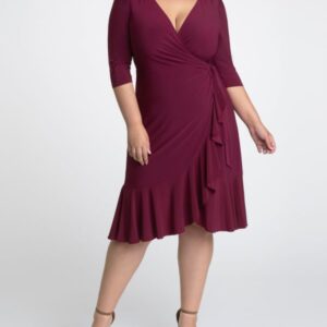 Kiyonna Womens Plus Size Whimsy Wrap Dress - Sale!