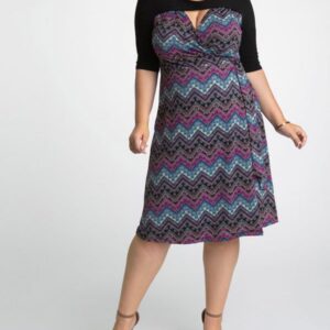 Kiyonna Womens Plus Size Winsome Wrap Dress-Sale!