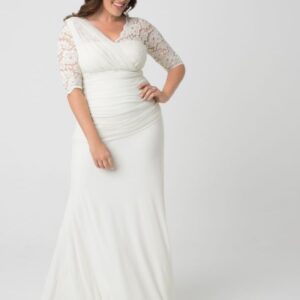 Kiyonna Womens Plus Size Elegant Aisle Wedding Gown - Sample Sale