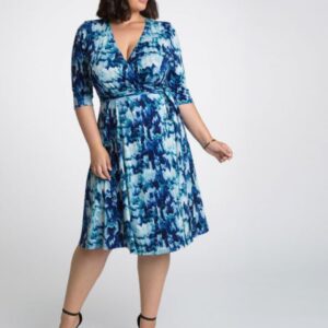 Kiyonna Womens Plus Size Essential Wrap Dress - Sale!