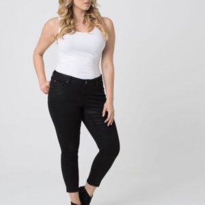 Kiyonna Womens Plus Size Coated Ankle Jeans in Gayle Wash by Slink Jeans - Sale!