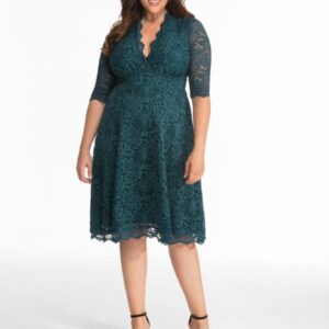 Kiyonna Womens Plus Size Mademoiselle Lace Dress