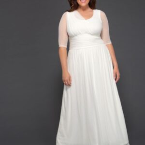 Kiyonna Womens Plus Size Meant To Be Chic Wedding Dress