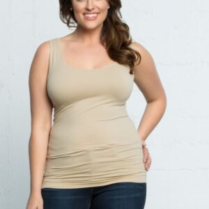 Kiyonna Womens Plus Size Plus Size Scoopneck Tank by Skinnytees