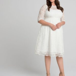 Kiyonna Womens Plus Size Pretty in Lace Wedding Dress