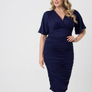 Kiyonna Womens Plus Size Rumor Ruched Dress