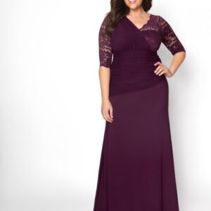 Kiyonna Womens Plus Size Soiree Evening Gown