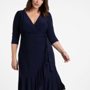 Kiyonna Womens Plus Size Whimsy Wrap Dress