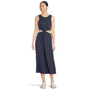 Beyond Yoga Around The World Front Twist Dress Women's Dress Nocturnal Navy : XS