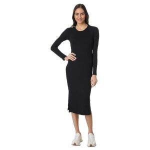 Beyond Yoga Contours Long Sleeve Dress Women's Dress Black : XL