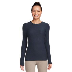 Beyond Yoga Featherweight Classic Crew Pullover Women's Clothing Nocturnal Navy : 2XL