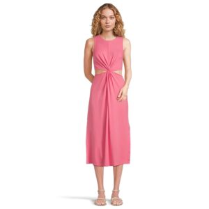 Beyond Yoga Around The World Front Twist Dress Women's Dress Carnation Pink : MD