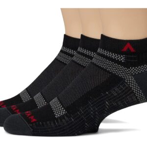 Wigwam Ultra Cool-Lite Low 3-Pack Crew Cut Socks Shoes Onyx : MD (US Men's Shoe 5-9.5 - Women's Shoe 6-10)