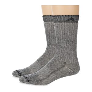 Wigwam Merino Comfort Hiker 2-Pack Crew Cut Socks Shoes Black II : MD (US Men's Shoe 5-9.5 - Women's Shoe 6-10)