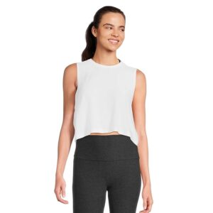 Beyond Yoga Featherweight Balance Cropped Tank Top Women's Workout Cloud White : MD