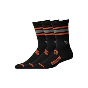 Drymax Lite Trail Running Speedgoat Crew 3-Pack Crew Cut Socks Shoes Black/Foliage Green/Orange : SM (US Men's Shoe 3.5-5.5 - Women's Shoe 5-7)