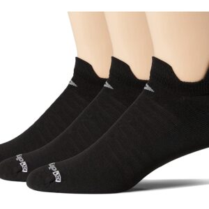 Drymax Hyper Thin Running Double Tab 3-Pair Pack Crew Cut Socks Shoes Black 1 : LG (US Men's Shoe 8.5-10.5 - Women's Shoe 10-12)