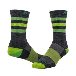Wigwam Super Stripe Mid-Crew Quarter Length Socks Shoes Charcoal : MD (US Men's Shoe 5-9.5 - Women's Shoe 6-10)