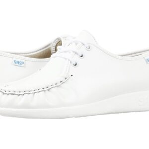 SAS Siesta Comfort Tie Women's Shoes White : 7.5 N - Narrow (AA)