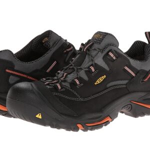 KEEN Utility Braddock Low (Steel Toe) Men's Work Lace-up Boots Black/Bossa Nova : 7.5 EE - Wide