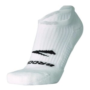 Brooks Ghost No Show Men's No Show Socks Shoes White : MD (US Men's Shoe 6-8.5 - Women's Shoe 7-9.5)