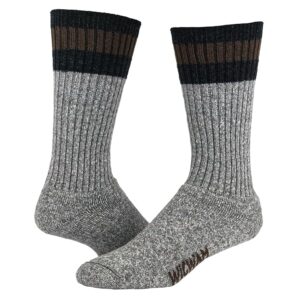Wigwam Merino Hiker Midweight Crew Crew Cut Socks Shoes Brown : LG (US Men's Shoe 9-12 - Women's Shoe 10-13)