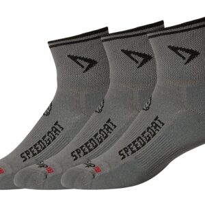 Drymax Lite Trail Running Speedgoat 1/4 Crew 3-Pack Crew Cut Socks Shoes Dark Gray/Black : SM (US Men's Shoe 3.5-5.5 - Women's Shoe 5-7)