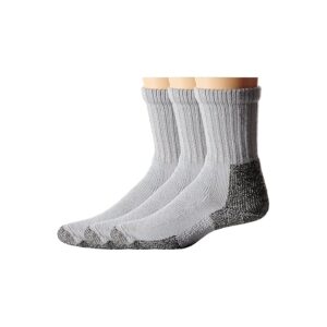 Thorlos Hiking Crew 3-Pair Pack Crew Cut Socks Shoes Gray : LG (Men's Shoe 9-12.5 - Women's Shoe 10.5-13)