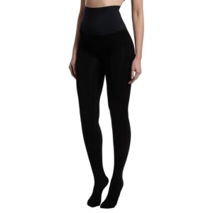 Commando Fleece Lined Opaque Hose Black: XL One Size