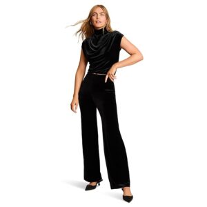 Commando Velvet Wide Leg Pants Women's Clothing Black: LG (12-14) One Size