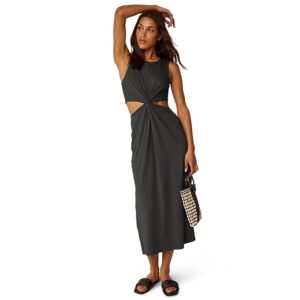 Beyond Yoga Around The World Front Twist Dress Women's Dress Black: XS