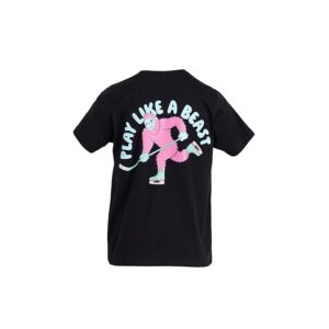 ChalkTalk SPORTS Hockey Short Sleeve T-Shirt - Play Like a Beast (Little Kid/Big Kid) Men's T Shirt Black: LG (Little Kid)