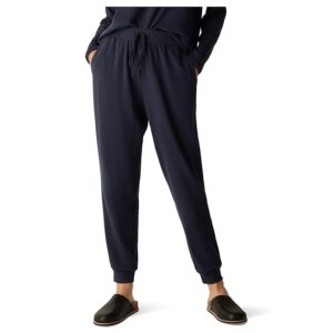 Eileen Fisher Cozy Brushed Terry Hug Ankle Track Pants Women's Clothing Ink: XS One Size