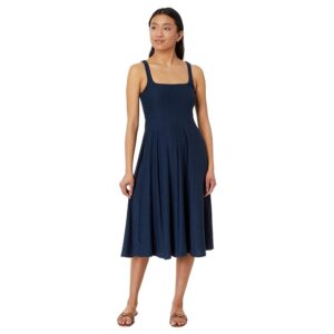 Beyond Yoga Featherweight At The Ready Square Neck Dress Women's Clothing Nocturnal Navy: XS