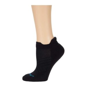 Darn Tough Vermont Run Coolmax No Show Tab Ultra-Lightweight with Cushion Women's Crew Cut Socks Shoes Black: SM (US 4.5-7)