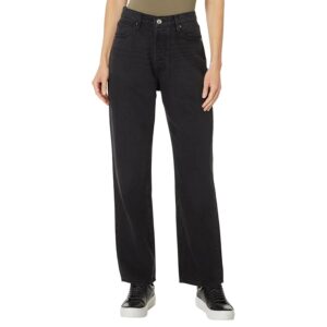 Paige Sawyer Covered Button Fly in Dark Dawn Distressed Women's Jeans Dark Dawn Distressed: 24 One Size