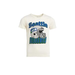 Junk Food Clothing Kids NFL Seattle Seahawks Helmet Tee (Little Kid/Big Kid) Kid's T Shirt Vintage White: LG (10-11 Big Kid)