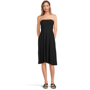 Beyond Yoga Featherweight Strapless Dress Women's Dress Darkest Night: MD