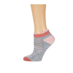 Darn Tough Vermont Run No Show Tab Ultra-Lightweight with Cushion Women's Crew Cut Socks Shoes Ash: SM (US 4.5-7)