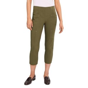Elliott Lauren Control Stretch Updated Pull-On Crop Cargo Pants Women's Clothing Olive: 8 24