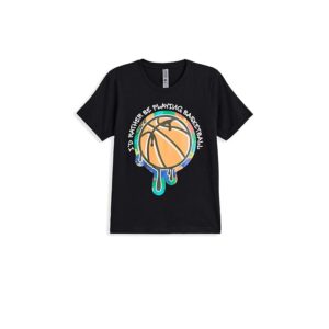 ChalkTalk SPORTS Basketball Short Sleeve T-Shirt - Graffiti (Little Kid) Men's T Shirt Black: MD (Little Kid)