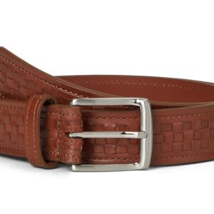 Johnston & Murphy Woven Center Lace Belt Men's Belts Brown: 42